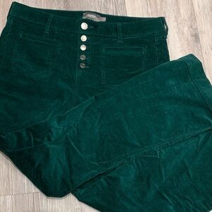 💚✨ Whimsy Goth Emerald Green Torrid Corduroy Pants – Statement Wide-Leg Style ✨💚